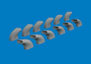 1:24 Bf-109 G-5 / G-6 - Exhaust Stacks (3D-Printed / for Airfix Kits)