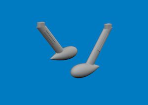1:24 Bf-109 G - Balance Weights (3D-Printed / for Airfix Kits)