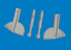 1:48 Spitfire Mk.I / Mk.II / Mk. Va / Mk.Vb - Undercarriage Legs (3D-Printed) for Eduard