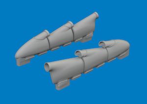 1:48 Hawker Hurricane Mk.I - Exhaust Rounded (3D-Printed) for Arma Hobby