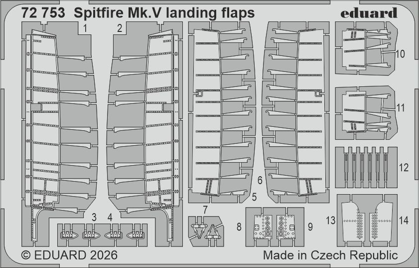 1:72 Spitfire Mk.V - Landing Flaps (for Eduard Kits)