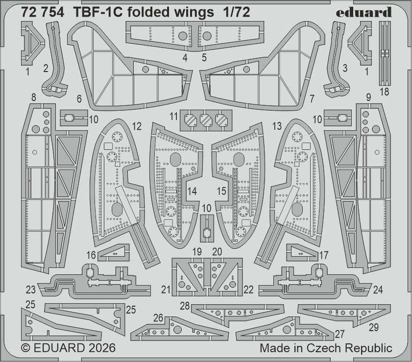 1:72  Grumman TBF-1 C - Folded Wings (for Hobby Boss Kits)