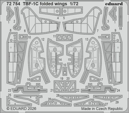1:72  Grumman TBF-1 C - Folded Wings (for Hobby Boss Kits)