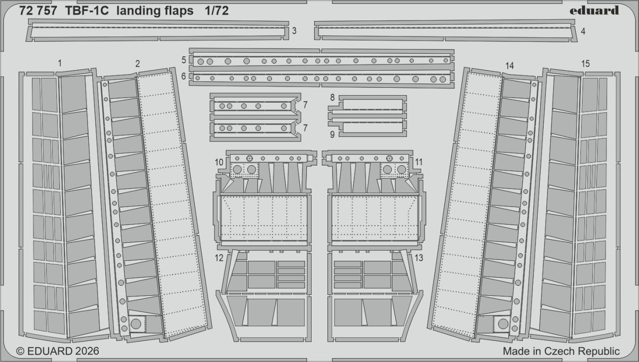 1:72 Grumman TBF-1 C - Landing Flaps (for Hobby Boss Kits)