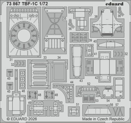 1:72 Grumman TBF-1 C - PE Set (for Hobby Boss Kits)
