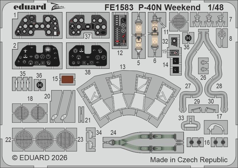 1:48 P-40N (Weekend Edition) - Zoom Set for Eduard