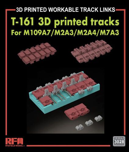 1:35 T-161 Workable Tracks for M109A7/M2A3/M2A4/M7A3 (3D Printed)
