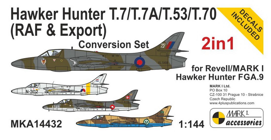 1:144 Hawker Hunter T.7 (RAF & Export) Conversion Set (2in1)