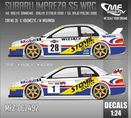 1:24 Subaru Impreza S5 WRC K. Hołowczyc – 40. Rallye Sanremo 1998 / 55. Rajd Polski 1998