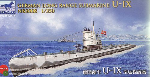 1:350 German Long Range Submariner U-IX