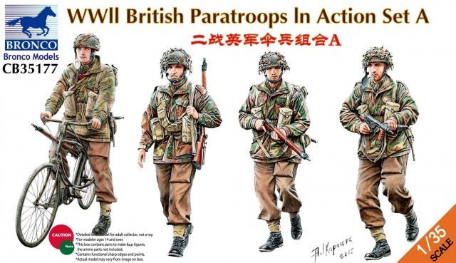 1:35 WWII British Paratroops In Action