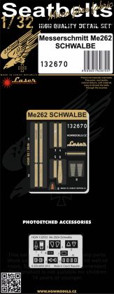 1:32 Messerschmitt Me262 SCHWALBE - Seatbelts