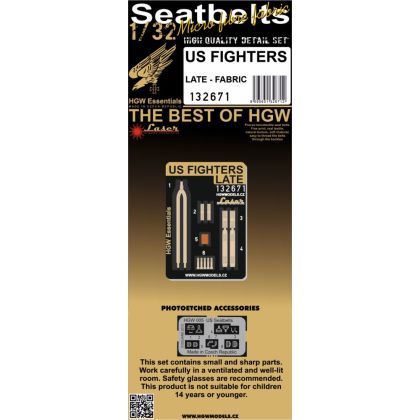 1:32 US Fighters Late (Fabric) - Seatbelts