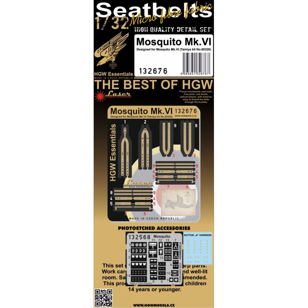 1:32 de Havilland MOSQUITO MK.VI - SEATBELTS
