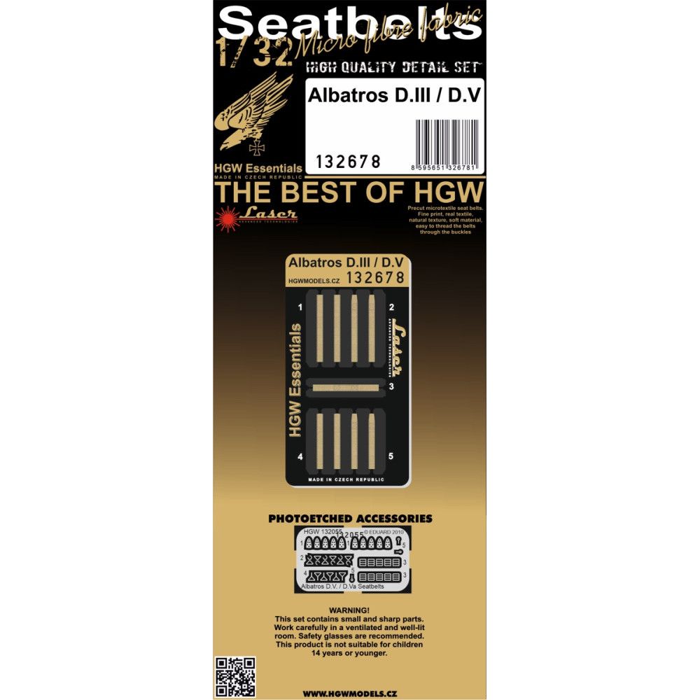 1:32 ALBATROS D.III / D.V - SEATBELTS