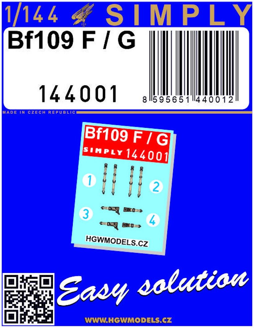 1:144 Bf-109F/G - SEATBELTS