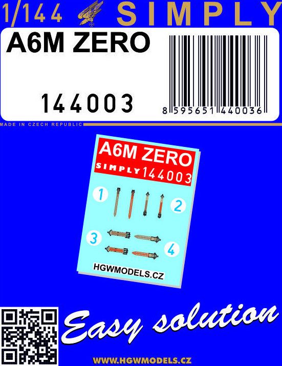 1:144 Mitsubishi A6M ZERO - SEATBELTS