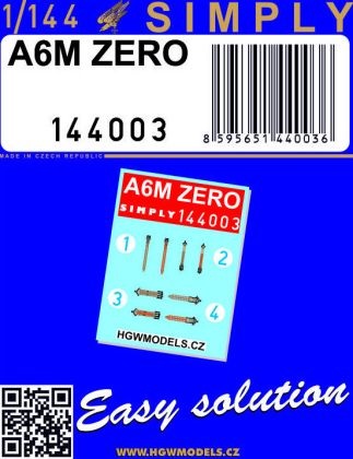 1:144 Mitsubishi A6M ZERO - SEATBELTS