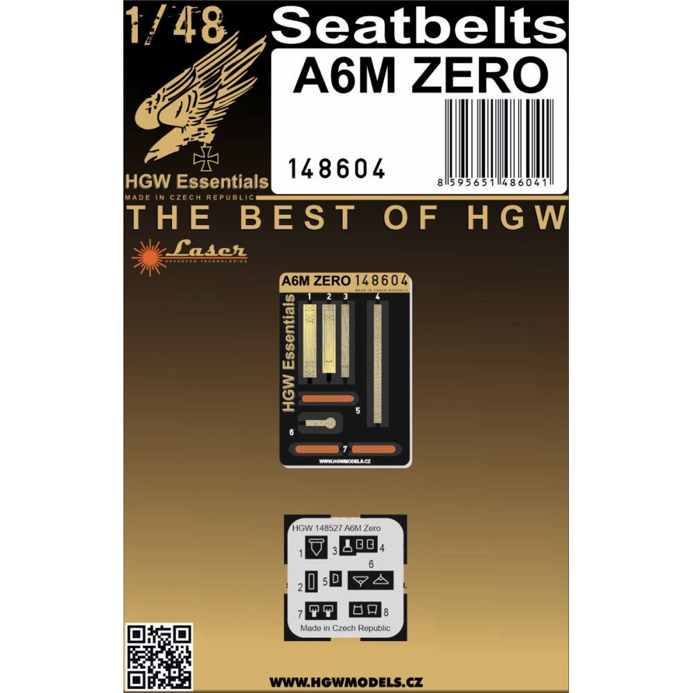 1:48 Mitsubishi A6M ZERO - SEATBELTS