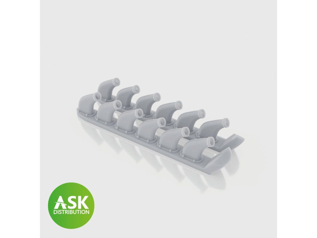 1:48 P-51D Mustang - exhausts, 1 pair for Eduard