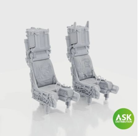 1:72 SJU-17 ejection seats excluding seat belts, 2 pcs, rec. for F-14D - 3D print for Tamiya
