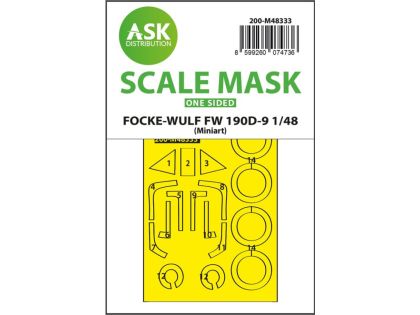 1:48 Fw 190D one-sided express fit mask for MINIART