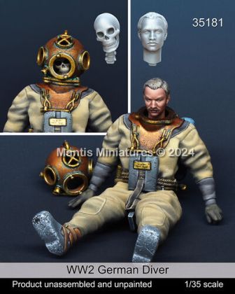 1:35 WW2 German Diver (Alternative Heads)