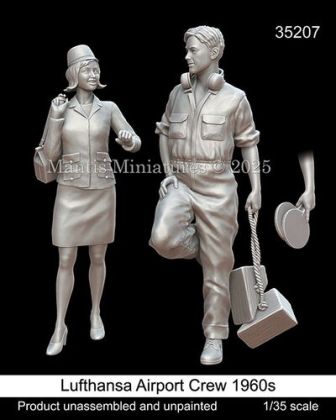 1:35 Lufthansa Airport Crew 1960s