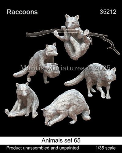 1:35 Animals Set 65 - Raccoons