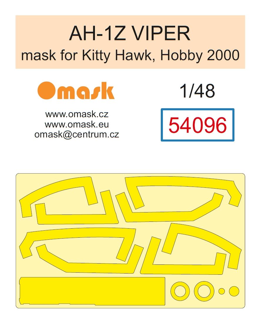 1:48 AH-1Z Viper mask (for Kitty Hawk, Hobby 2000)
