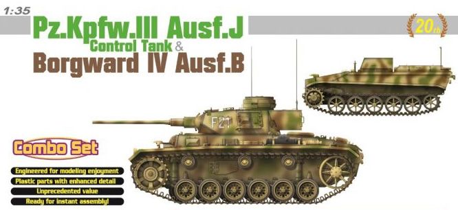1:35 Pz.Kpfw.III Ausf.J Control Tank & Borgward IV Ausf.B (New)