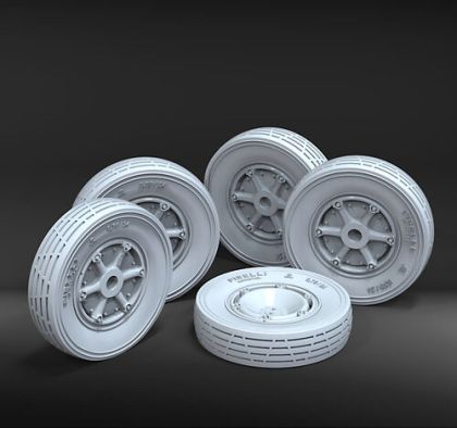 1:35 Autoblinda AB41 - 'Libia' Wheels Set (3D-Printed)