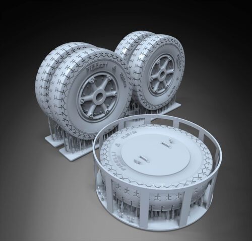 1:35 AS42 Sahariana - Wheels Set (3D-Printed)