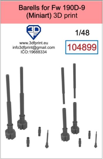 1:48 Barrels for Fw 190D-9 (Miniart)