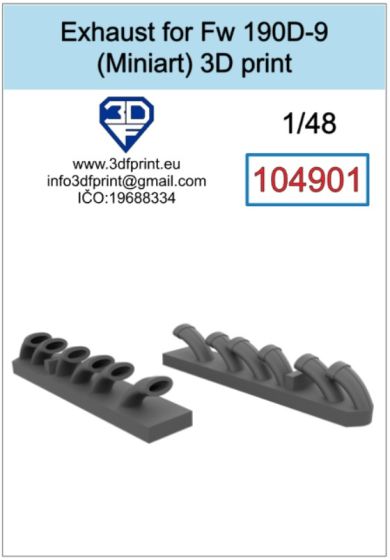 1:48 exhaust for Fw 190D-9 (miniart)
