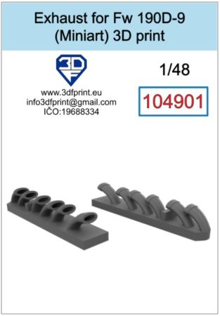 1:48 exhaust for Fw 190D-9 (miniart)