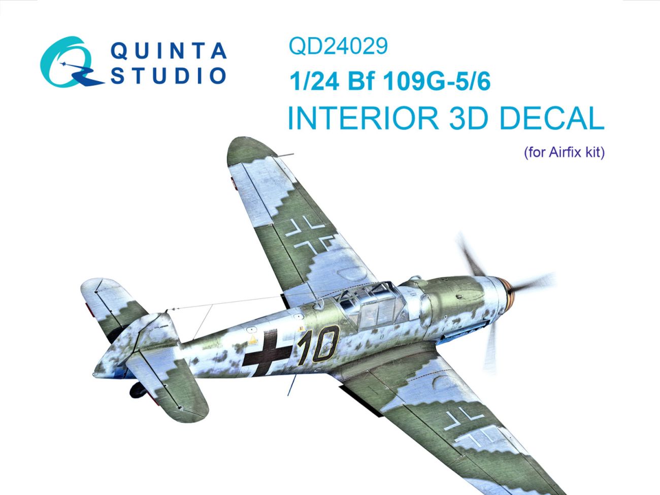 1:24 Bf 109G-5/Bf 109G-6 3D-Printed & coloured Interior on decal paper (Airfix)