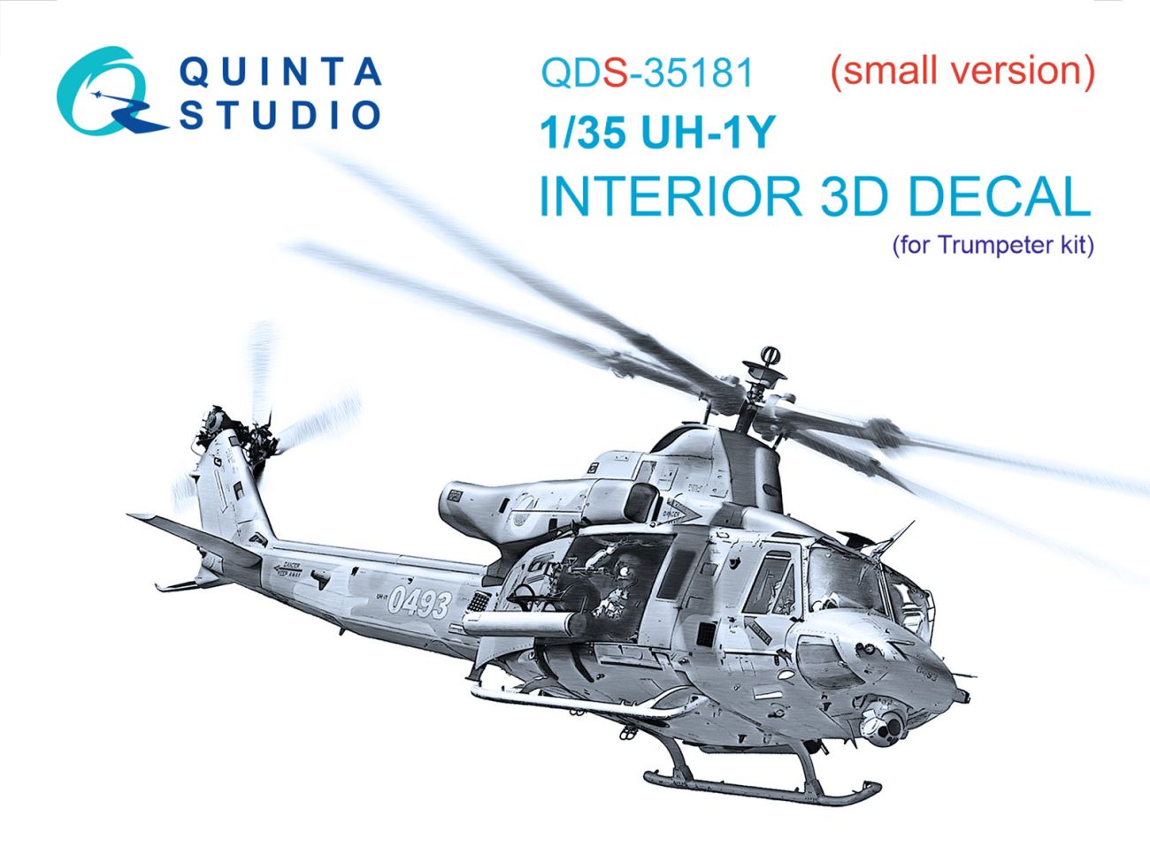 1:35 UH-1Y 3D-Printed & coloured Interior on decal paper (Trumpeter) (Small version)