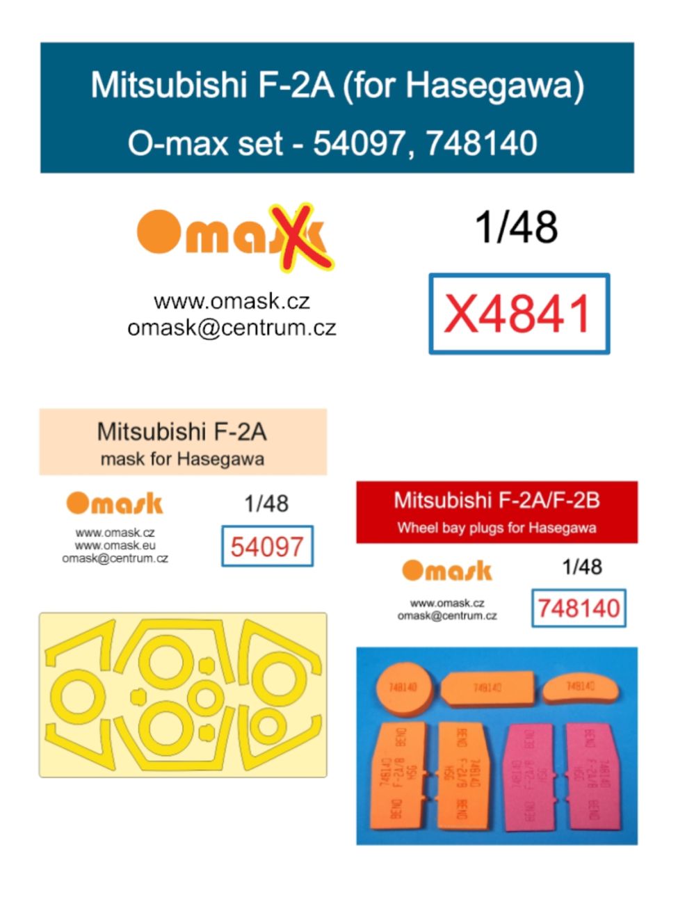 1:48 Mitsubishi F-2A O-max set (for Hasegawa)