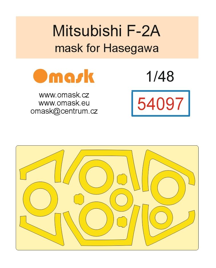 1:48 Mitsubishi F-2A mask (for Hasegawa)