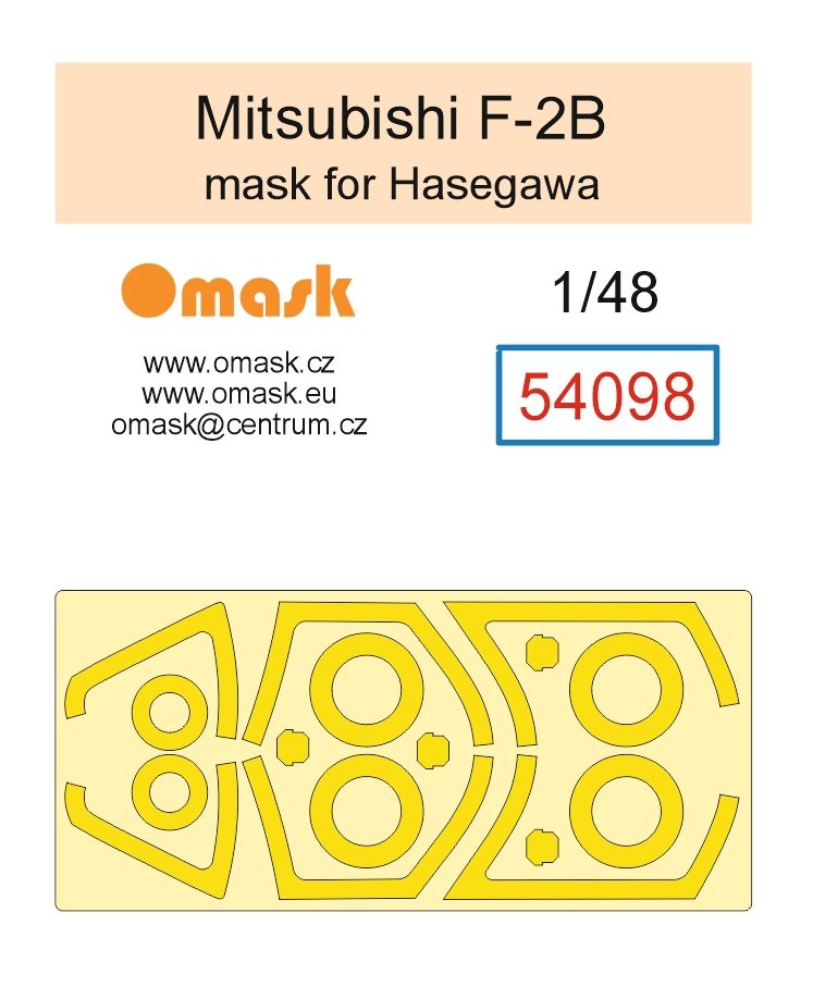 1:48 Mitsubishi F-2B mask (for Hasegawa)
