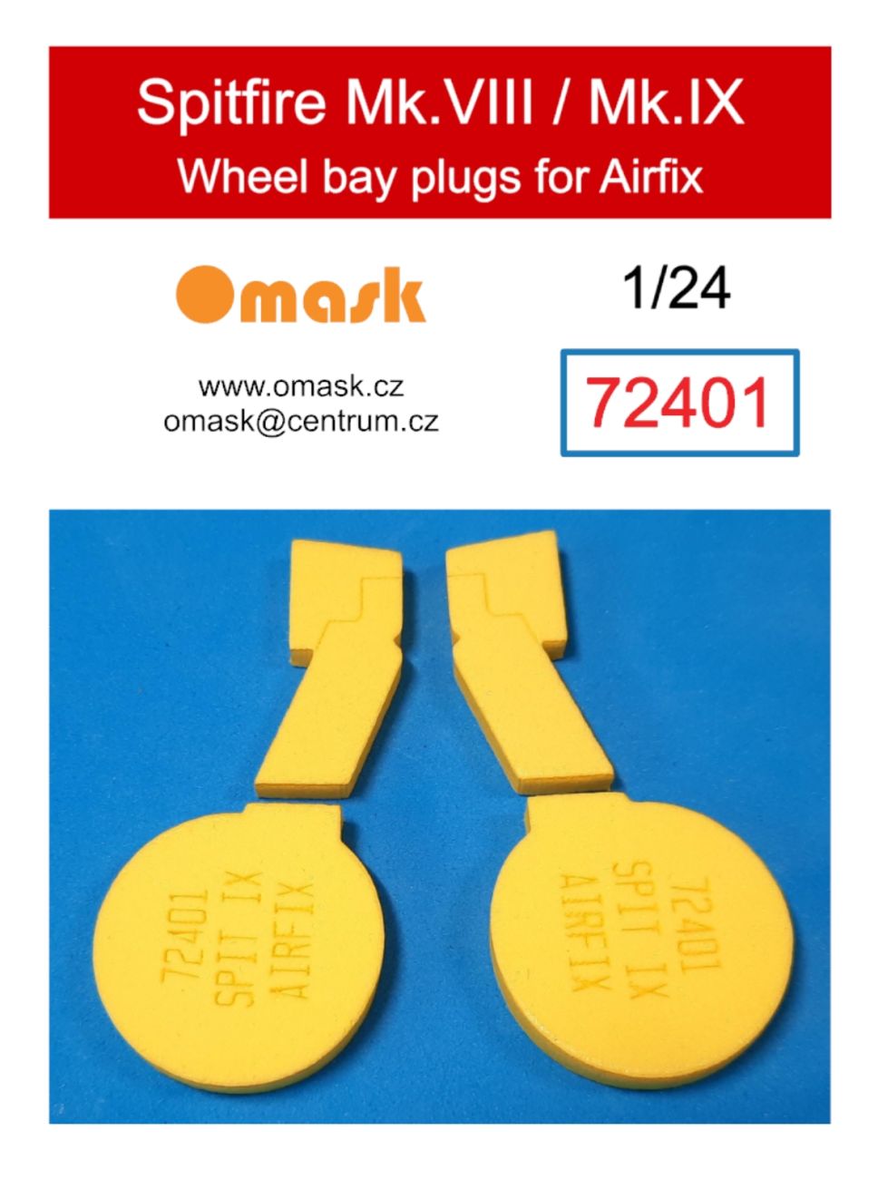 1:24 Spitfire Mk.VIII / Mk.IX wheel bay plugs (for Airfix)