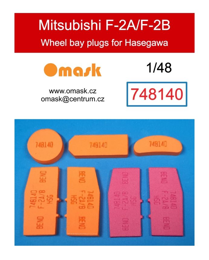 1:48 Mitsubishi F-2A/F-2B wheel bay plugs (for Hasegawa)