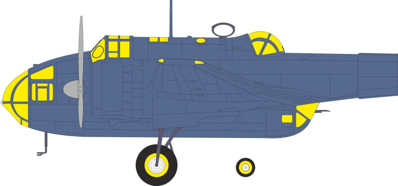 1:48 Handley Page Hampden TB Mk.I - TFace Mask Set for ICM