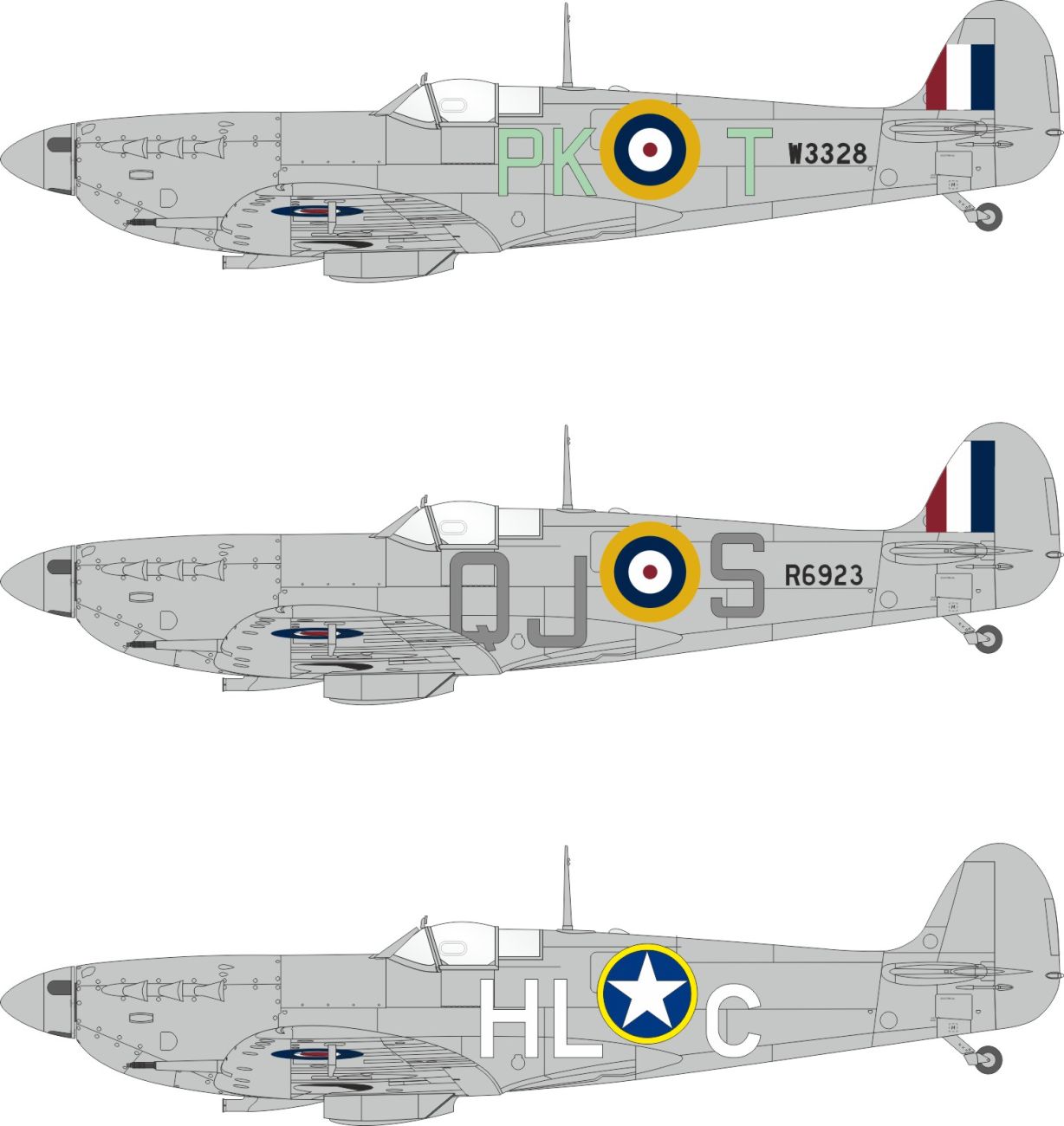 1:32 Spitfire Mk.Vb Early - Code Letters (for Kotare 32006 Kit)