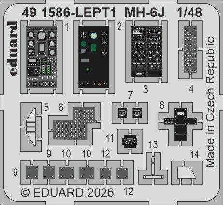 1:48 Hughes MH-6 J - PE Set for ICM