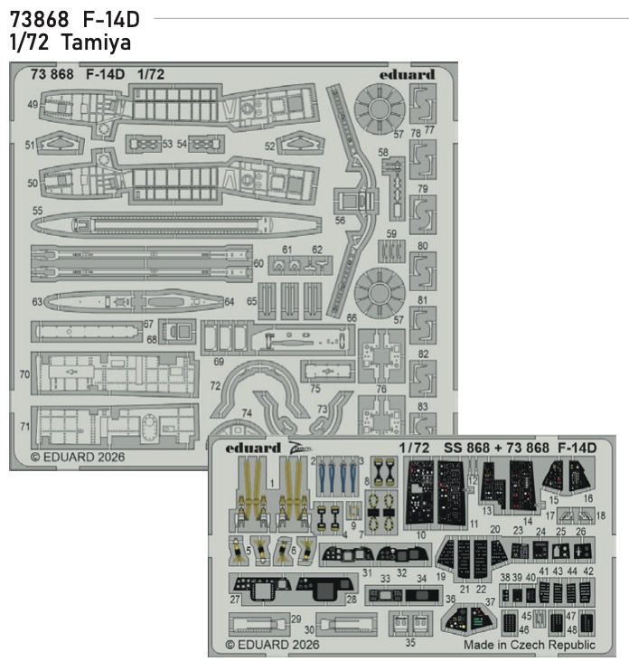 1:72 F-14D detail set for Tamiya