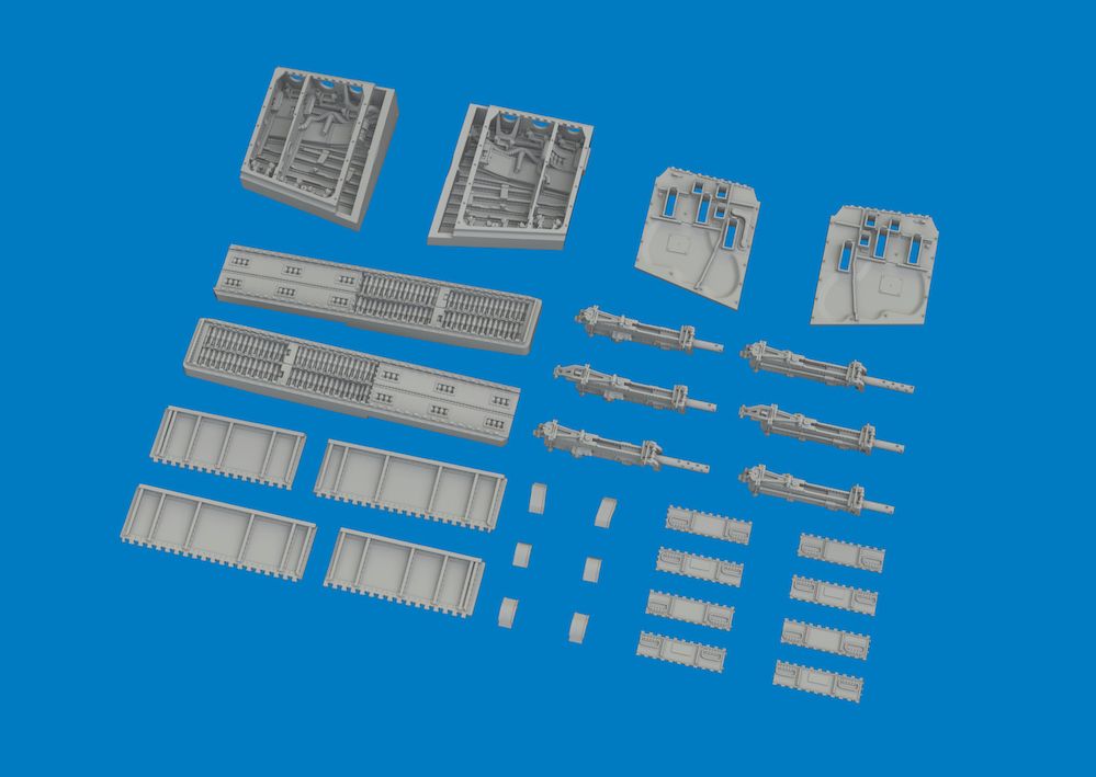 1:48 Curtiss P-40 K - Gun Bays (for Eduard Kits / 3D-Printed)