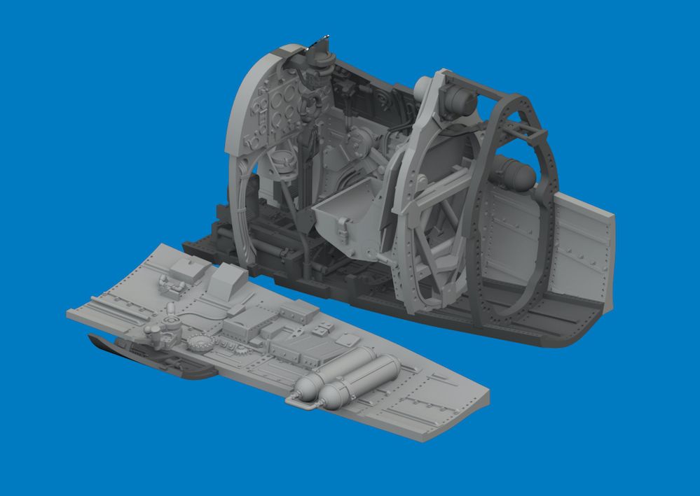 1:72 Spitfire Mk.Vb - Cockpit (for Eduard Kits / 3D-Printed)