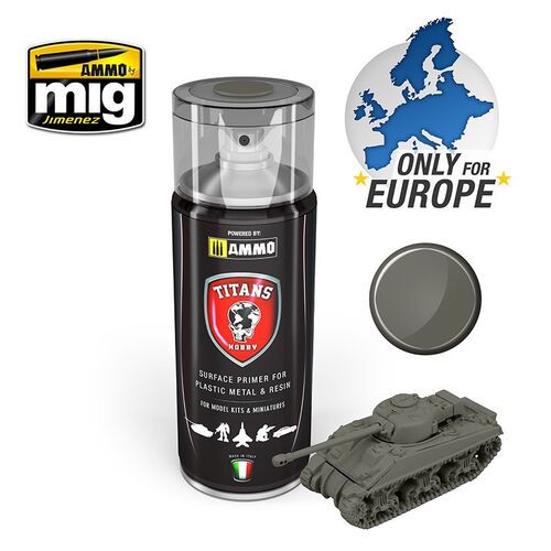 German Field Grey Matt Primer Spray (Titans Hobby)